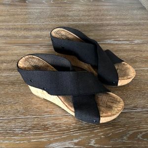 Lucky Brand Black Wedge Heel